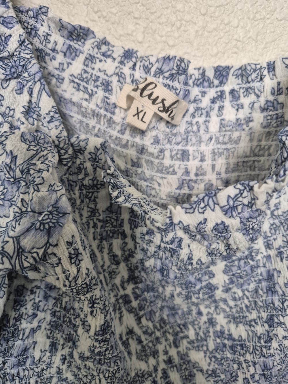 Blush Maternity Fashion Blue Floral Dress - Picture 4 of 5